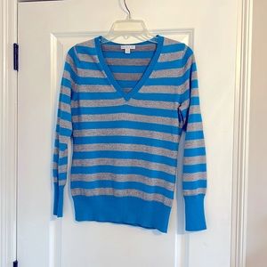 New York & Company Blue and Silver Sweater